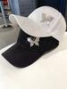 Diamond Metal Butterfly Baseball Cap, Women's Summer Sun Protection Hat, Fashionable Ducktongue Sun Hat