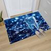 Dental Theme Pattern Door Mat Tooth Designs Smoke Technological Robotic Elements Dental Clinic Door Mat Dental Clinic Door Mat