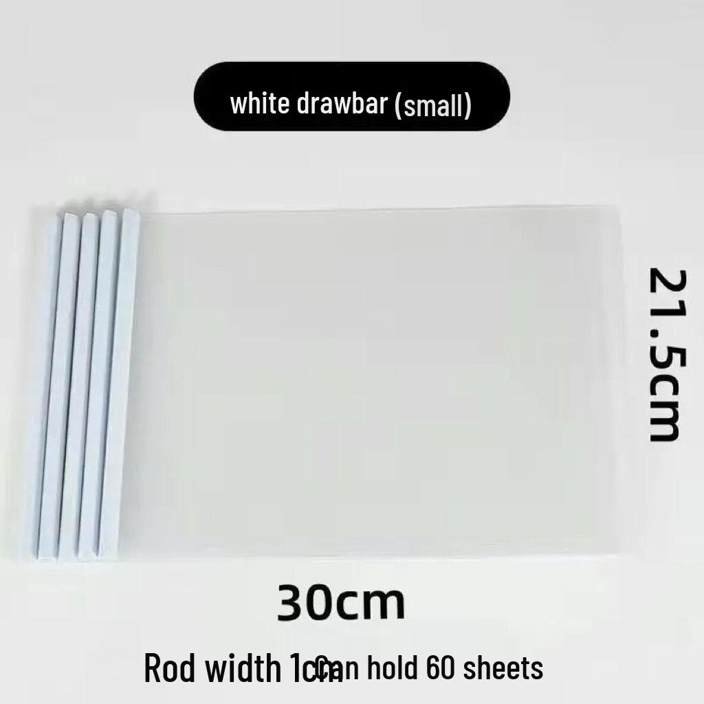 A4 Transparent Plastic Pull Rod Clip for Resumes and Documents