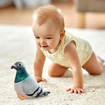Pigeon Plush Toy  Plush Doll Simulation Ornaments Soft and Cute Peace Bird Animal Cute  As Gift for Kids