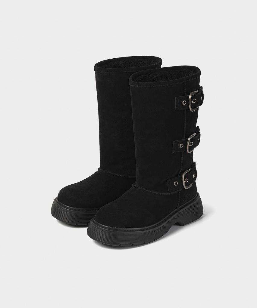 Khiho Portrel Fur Boots Black