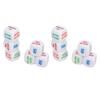 12PCS English Wine Order Dice White Dice Props Plastic Dice Toy for Bar Home Party