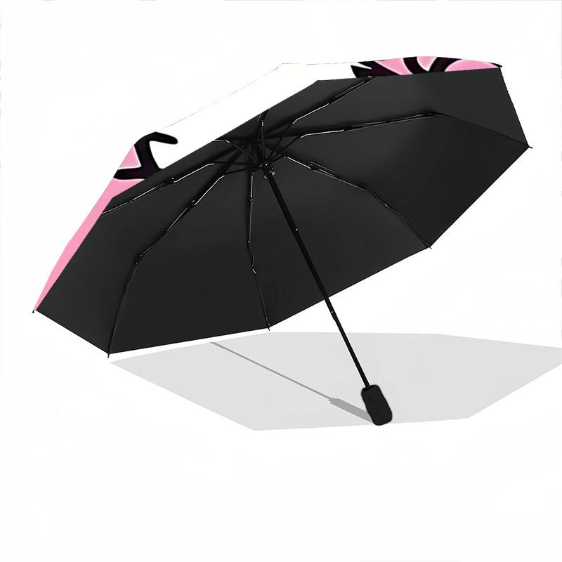 1pc Hello Kitty & My Melody Halloween Costume Umbrella - Automatic Open/Closed, Portable Folding Design, 8-Rib Iron Frame Outdoor Umbrella, Festival G