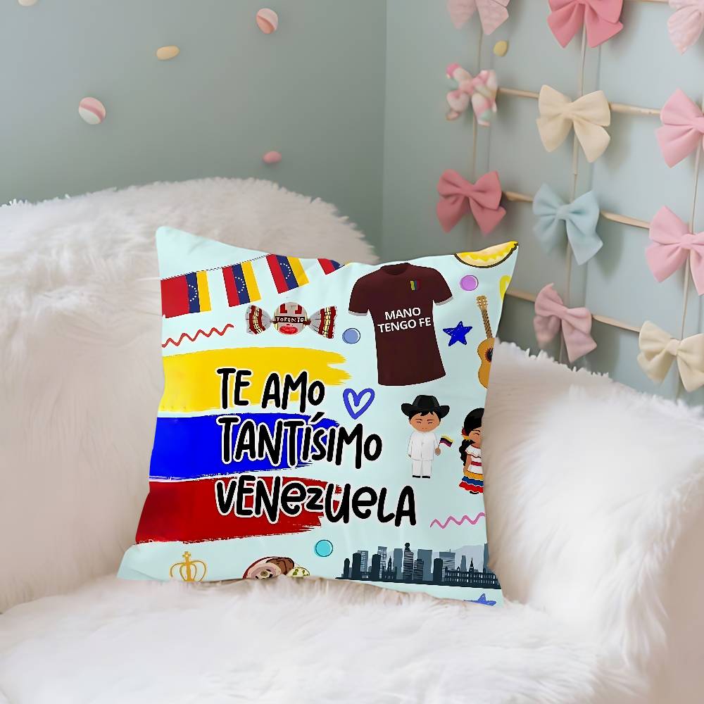 Venezuelas-Aesthetics-Art Pillow Case Cushion Cover Soft Cute Throw Pillow Case For Car Sofa Pillowcase Polyester With Zipper