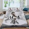 Exquisite Football Star Ronaldo 3D Print BoyBedding Set Duvet Cover Pillowcase Single Twin Size Gift for Student Adult 3pcs