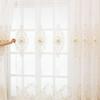 European Curtain Window Screen Living Room Balcony Relief Embroidery Embroidery Gauze Curtain Bedroom Shading