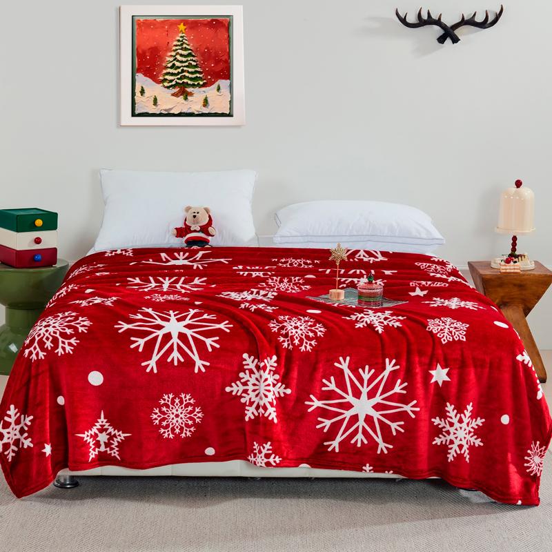 Christmas Blanket Soft Long Plush Bed Cover Blanket Fluffy Faux Fur Bedspread Blankets For Beds Couch Sofa