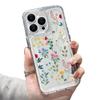 Simple Flower Case for iPhone 17/16 Pro Max/15 Pro/14/13 - Transparent and Girly Design