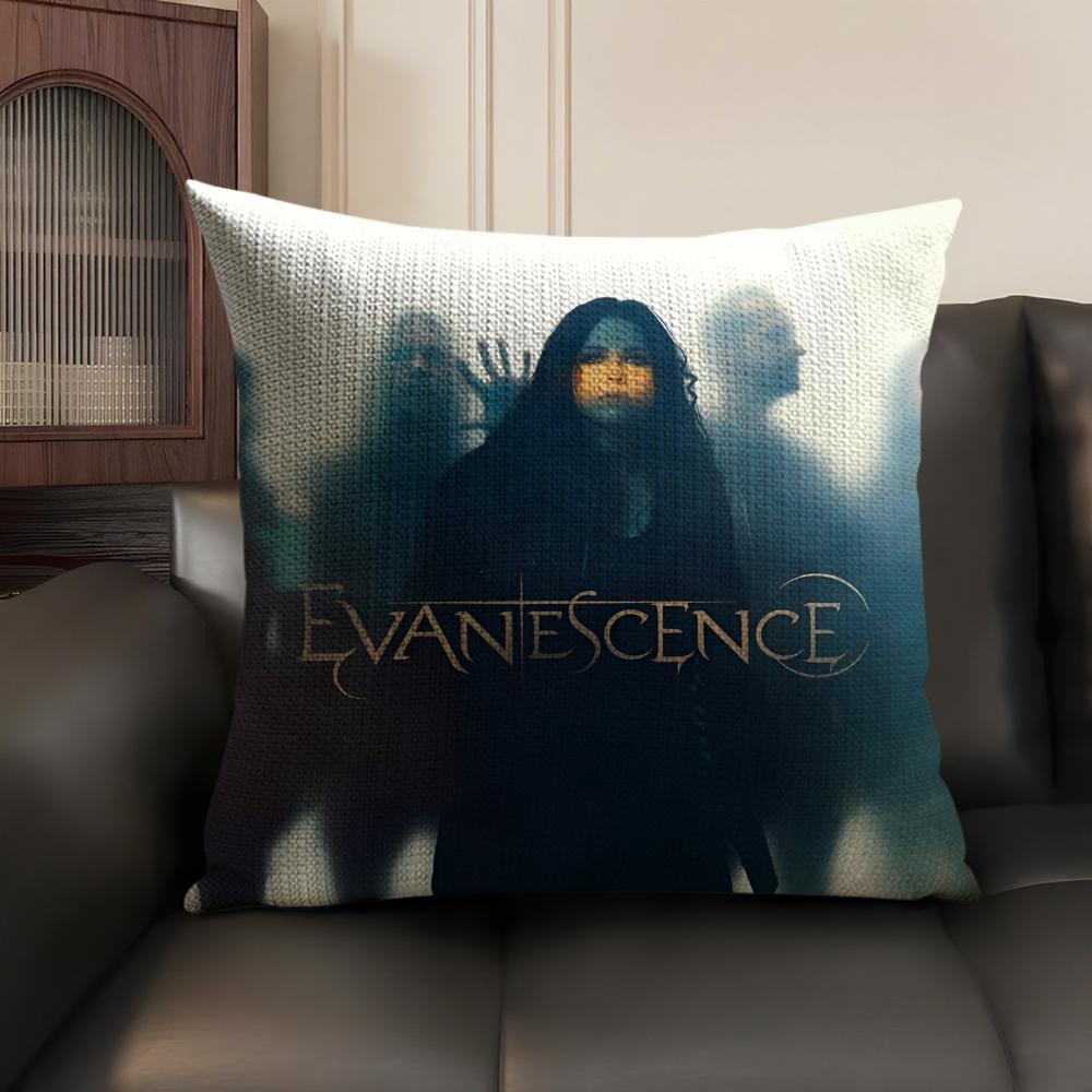 Hot Rock E-Evanescence Pillow Case Natural Linen Organic Fabric Double-Sided Printing Sofa Home Decor Gift Cushion Cover
