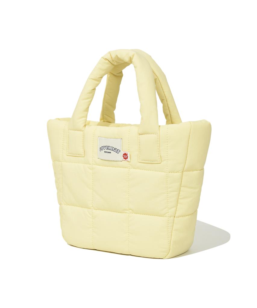 Covernat Woman Clover Heart Quilted Mini Tote Bag Yellow