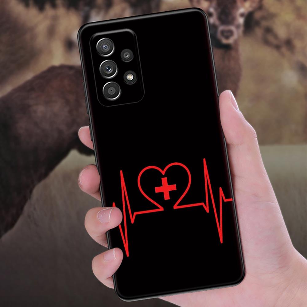 Nurse Medical Heart Stethoscope Phone Case For Samsung Galaxy A57 A56 A37 A55 A36 A26 A54 A52 A35 A34 A25 A17 A16 A15 A07 Cover