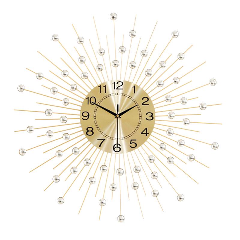 Trendy European Iron Art Living Room Wall Clock: Stylish Home Quartz Timepiece