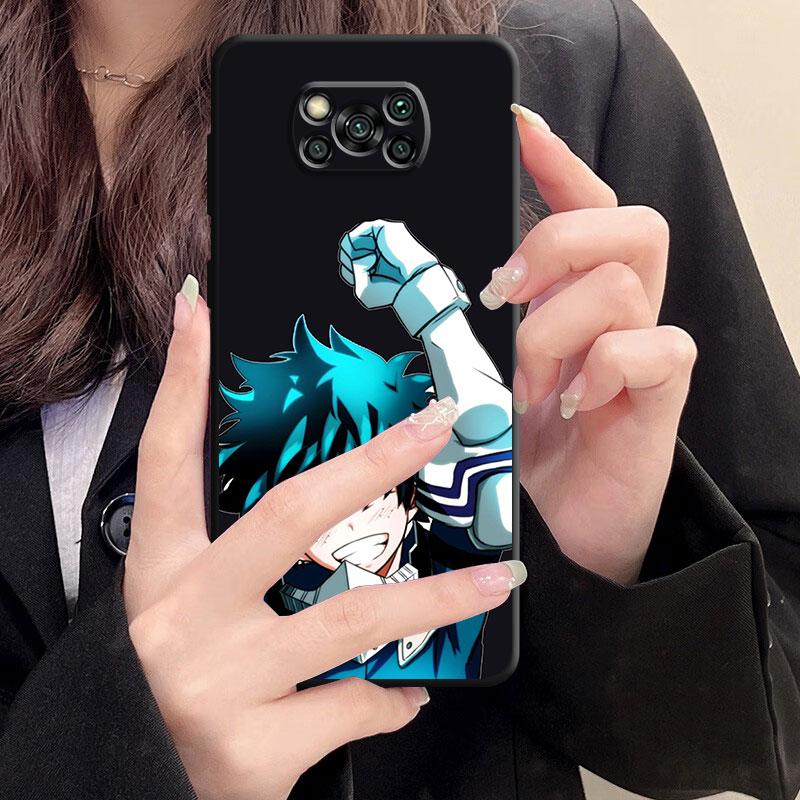 Shockproof Back Black Soft Phone Case For Samsung Galaxy S22 S23 S21 S20 Note 20 Ultra 10 Plus 8 9 My Hero Academia Cover