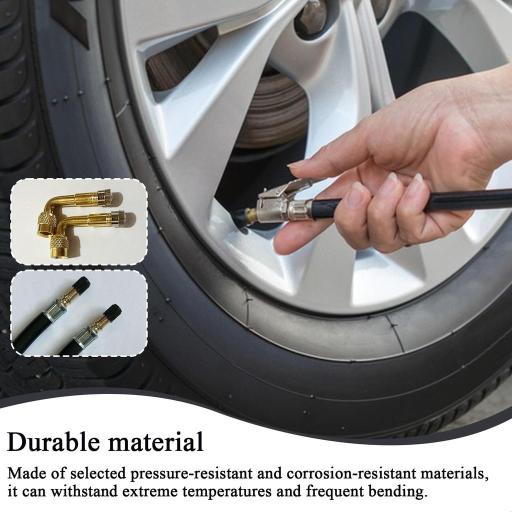 Tire Valve Extender Flexible Leak-Proof Connector Car Tire Inflation Extension Hose Extender for Bike Scooter Motorcycle Auto