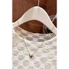 Lace Mesh Sun Protection Blouse T-shirt for Women Autumn New Style Hollow Suspender Top Bottoming Shirt