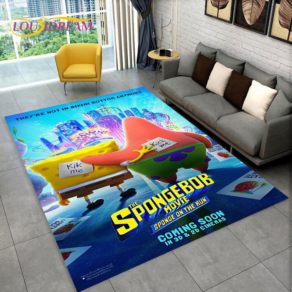 Cartoon S-SpongeBob Area Rug,Carpet Rug for Home Living Room Children Bedroom Sofa Doormat Decor,kids Play Non-slip Floor Mat