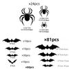 Halloween Bat 3d Wall Decals Pack With Plastic Material For Spooky Decor