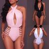 Women's Fashion Sexy Solid Color   Beach Open Out Swimsuit