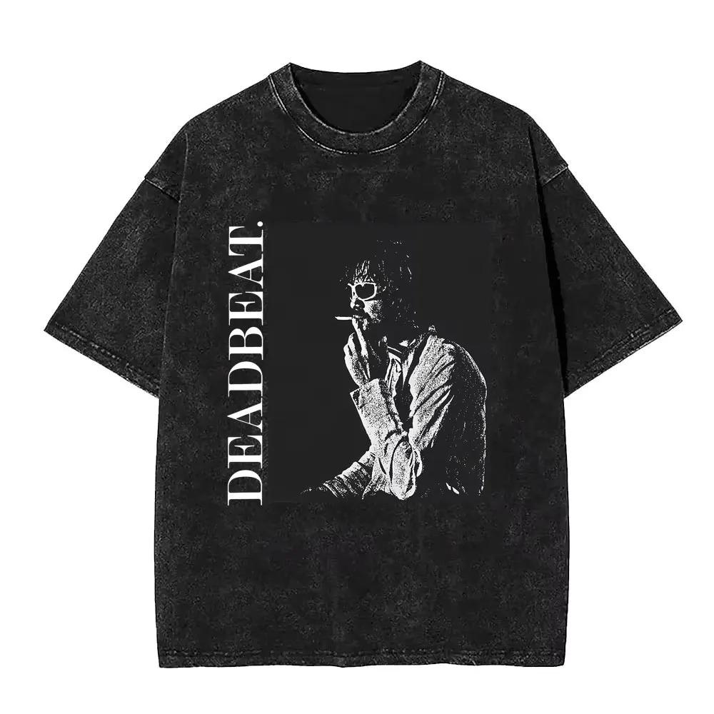 Tame Impala Deadbeat Grafik T-Shirt Vintage gewaschen Psychedelic Rock Unisex Lässiges Baumwoll-T-Shirt Herren Übergröße Kurzarm