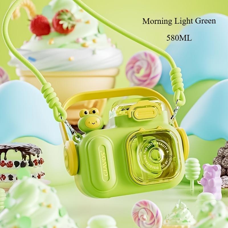 1pc Cute Camera-Shaped Water Bottle, Tritan Big Belly Cup with Carry Strap and Adjustable Shoulder Sling for Hiking, Camping, Party Gifts