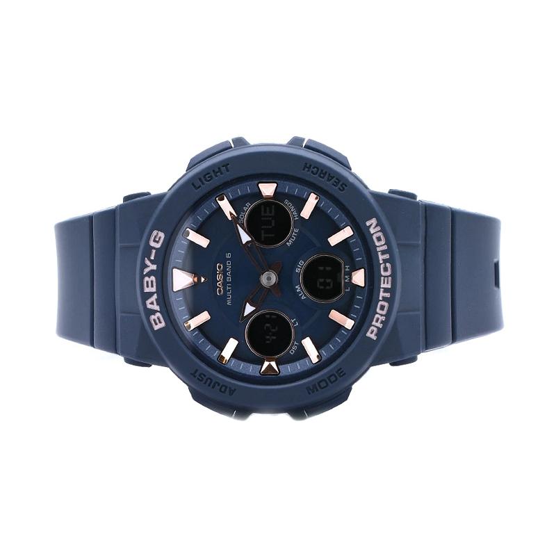 

CASIO BABY-G 100 meters waterproof Quartz resin strap women s watch blue dial BGA-2510-2AJF синій