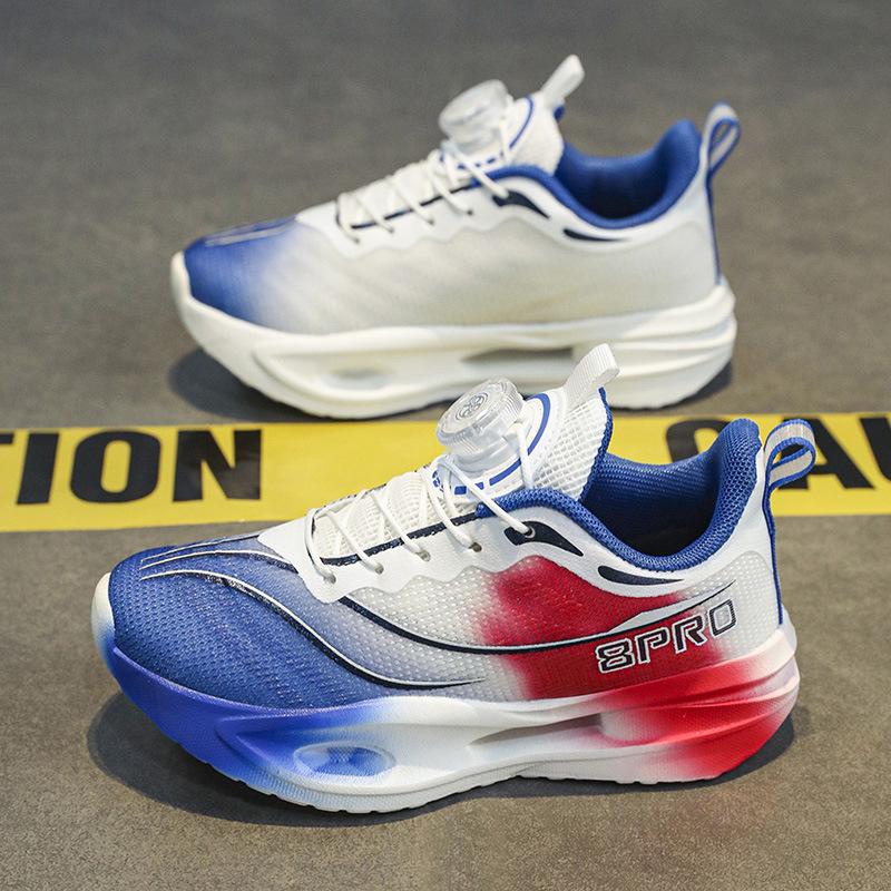 Children's sports shoes summer mesh new running shoes primary school students physical education class running shoes soft sole shock-absorbing breath