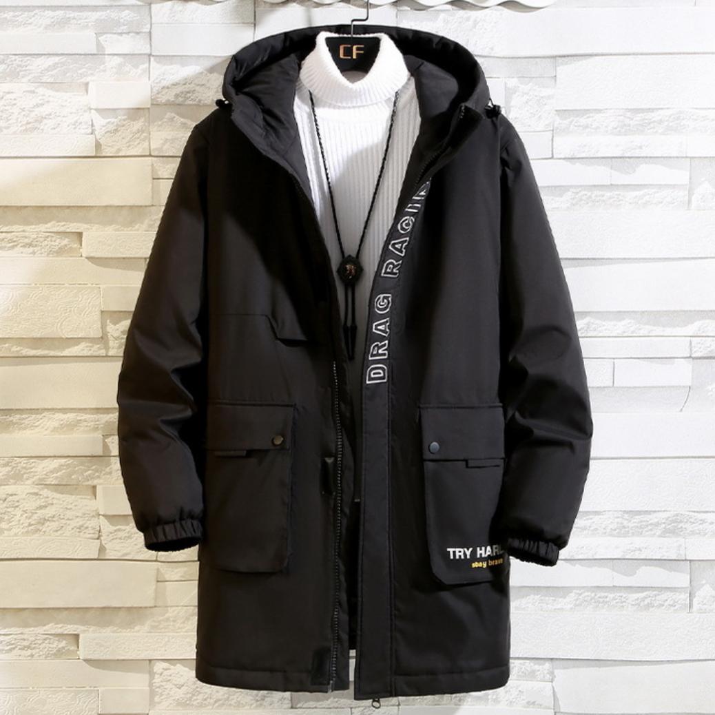 

Зимняя мужская куртка с хлопковой подкладкой больших размеров Plus Fat Plus Мужская куртка с хлопковой подкладкой, новый стиль, молодой красивый толстяк, черное хлопковое пальто 4XL-10XL 10XL чёрный