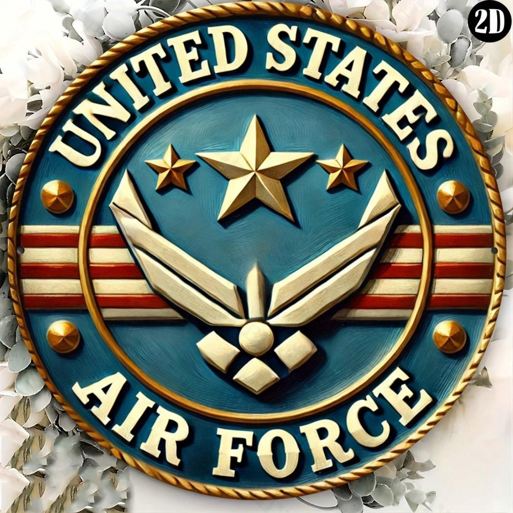 Vintage US Air Force Metal Tin Sign 8x8 Inch Home Decor Wall Art Gift