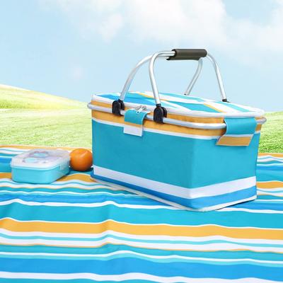 Izolovaný piknikový kôš, Skladacia taška na obed s veľkou kapacitou, Chladiaca taška na kempovanie, pikniky a pláž, Domáce kuchynské potreby