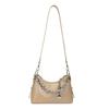 Niche Oil Wax Leather Personalized Chain Underarm Bag Versatile Simple High Sense Casual Messenger Bag Women