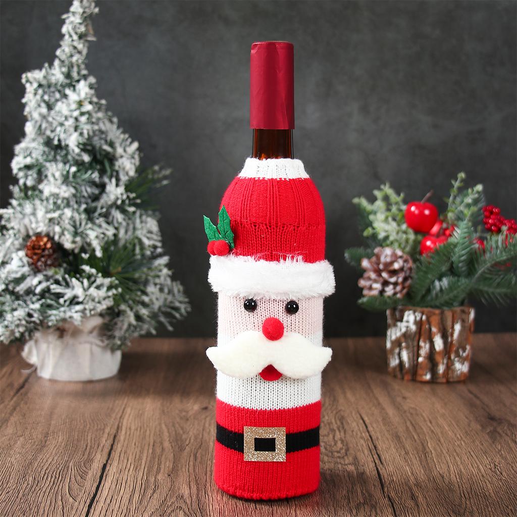 3Pcs Christmas Santa Claus Snowman Elk Wine Bottle Set Merry Christmas Decorations 2025 Navidad Natal Xmas Gifts New Year 2026