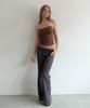 Asula Relaxed Bootcut Pants (Charcoal)
