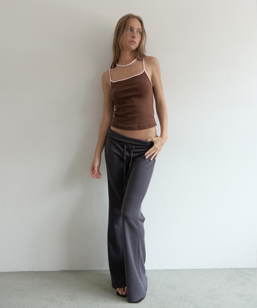 Asula Relaxed Bootcut Pants (Charcoal)