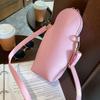 Trendy Bright Pink Russian Nesting Doll Crossbody Bag Women'S Fashion Shoulder Purse With Floral Design Zipper Closure And Adjustable Strap