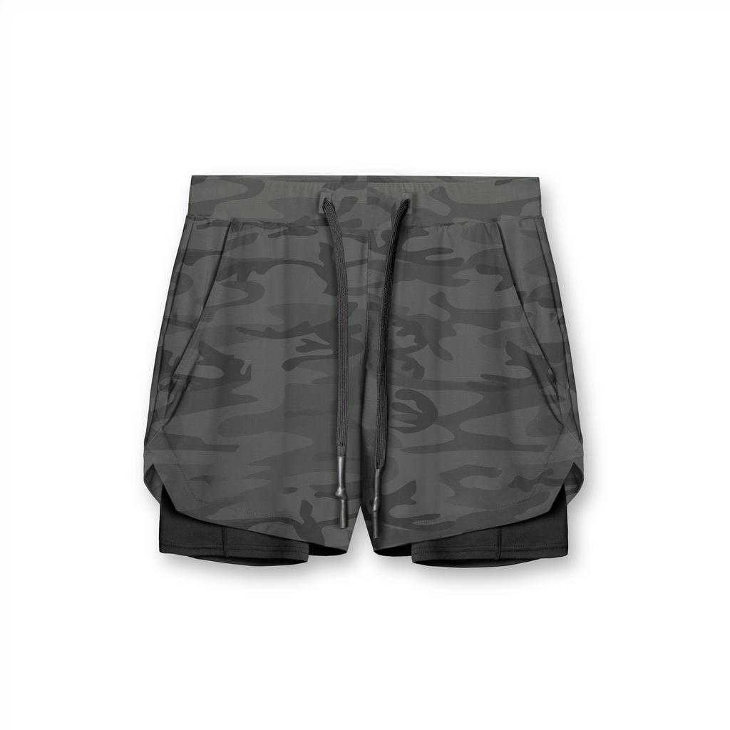 Summer Trendy Sports Shorts Outdoor Running Cycling Breathable Double Layer Shorts for Men
