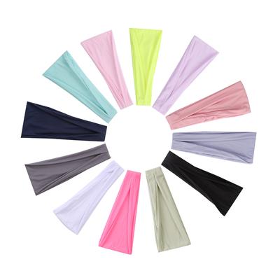 Damen Stirnband Einfarbig Twist Baumwolle Breit Turban Gedreht Geknotetes Haarband Mädchen Haarband Mode Haarschmuck Scrunchies