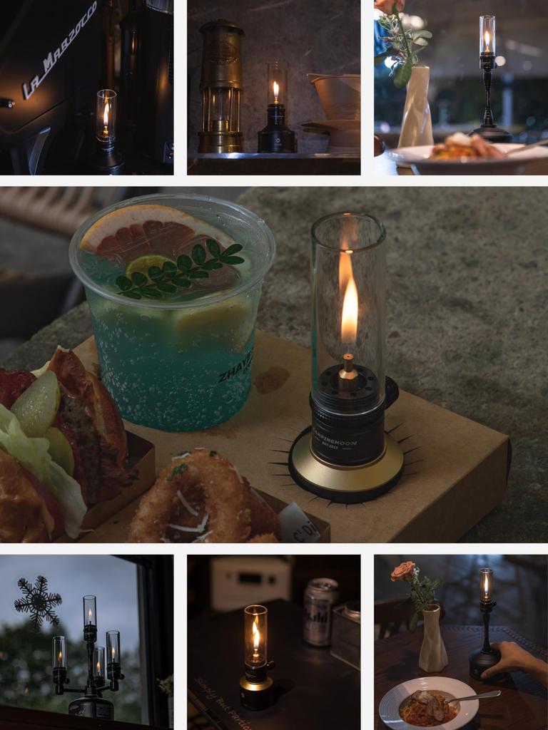 CAMPING MOON Gas Candle Lantern with EVA Case BKT-1D