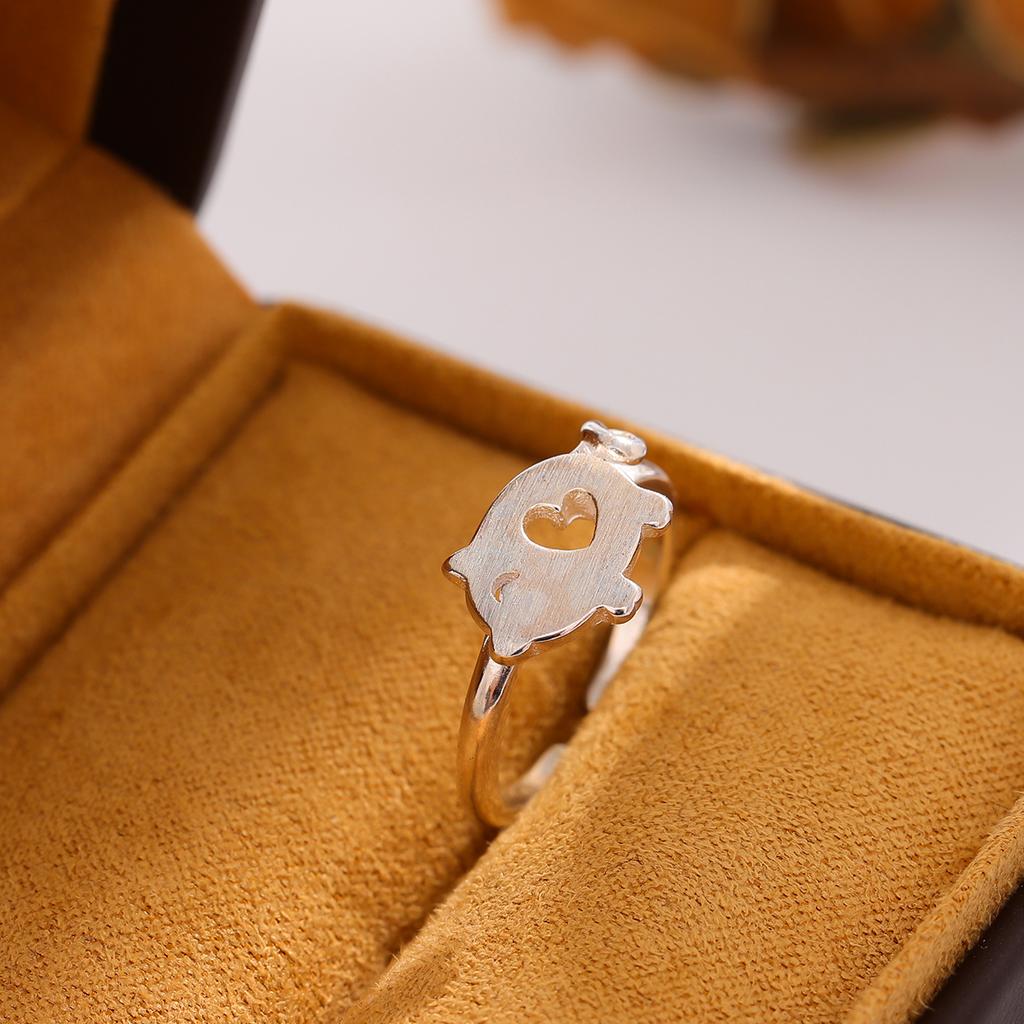 Personality Creative Popular Exquisite 925 Sterling Silver Jewelry Pull Fresh Joints Pig Animal Accessories Opening Rings  R269