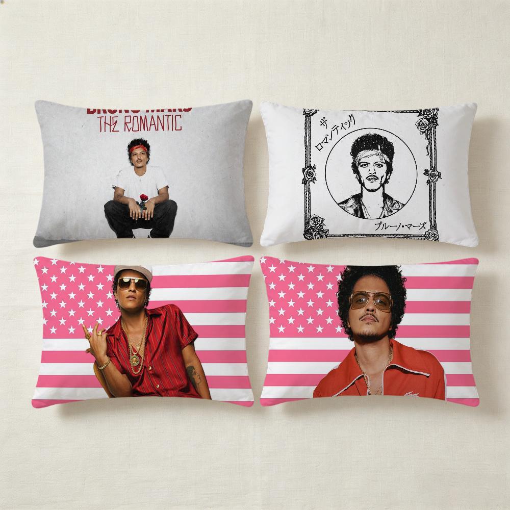 Jmg Clothing Unisex The Romantic Singer B-Bruno M-Mars Cushion Cover Hit Product Home Sofa Living Room Double-Sided Soft Decorative Pillow Cover