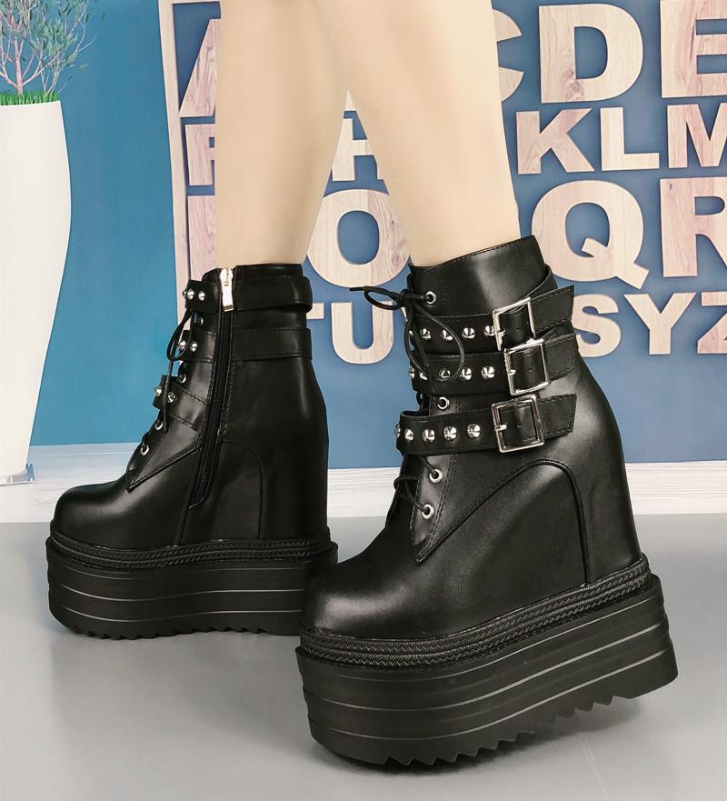 Fashion 14CM Gothic Style Platform Vampire Cosplay Women Mid-calf Boots Brand New 2024 Autumn Winter Fashion Cool Street Shoes Boots