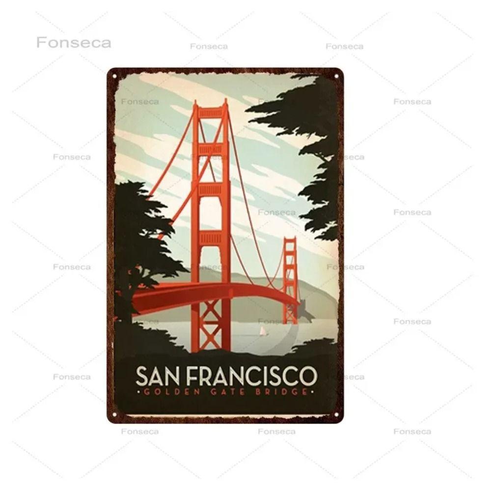 Metal Sign London Retro Wall Decor 20x30 cm
