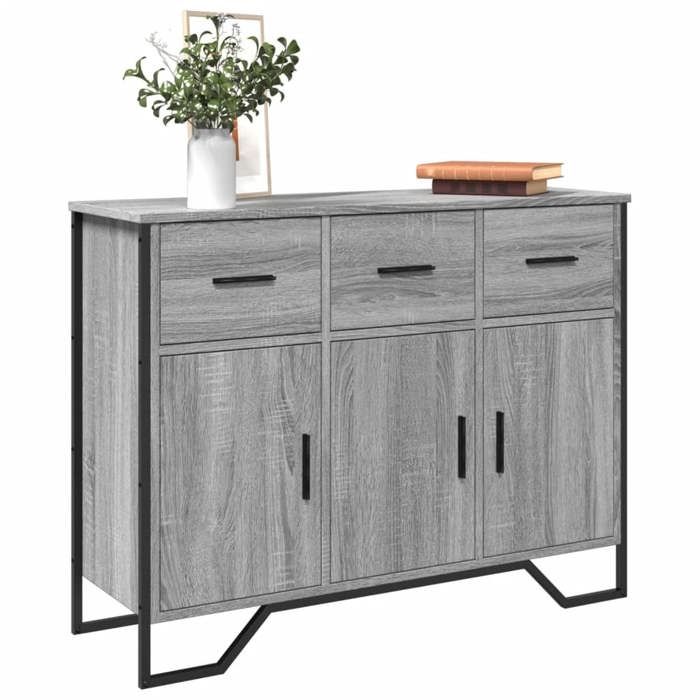 VidaXL Buffet Sonoma Grey 97x32.5x74.5 Cm Engineered Wood 848562