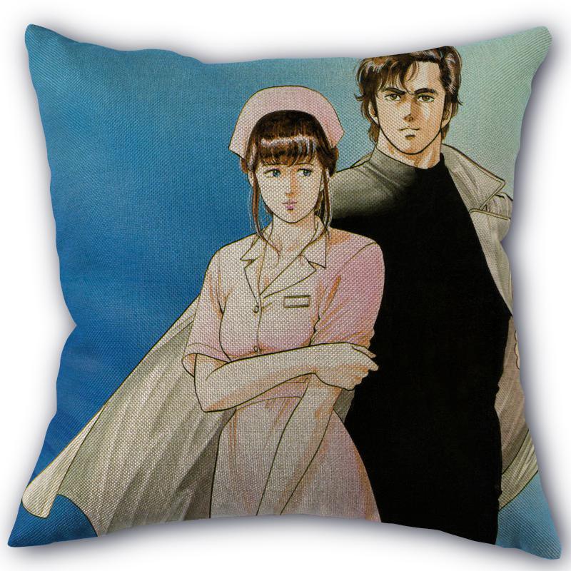 Custom Pillowcase City Hunter High Quality Home Textile Cotton Pillow Cover Wedding Decorative Pillow Cover Square 45X45cm 01-11
