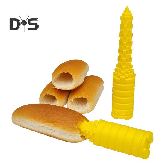 Burghiu pentru găuri pentru chifle pentru hot-dog Preveni scurgerile Producător de găuri pentru chifle pentru cârnați Materiale de coacere ușor de curățat pentru grătar, bucătărie, brutărie de acasă