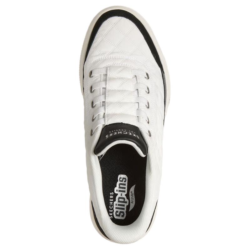 Skechers ArchFit Arcade Cozyfit Charming Days Comfortable Soft Breathable Support Sneakers Men Sneakers White 183227-WBK
