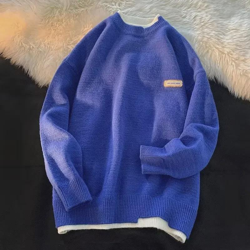 Men's Trendy Loose Knit Sweater - Korean and Japanese Winter Style