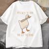 Summer Fashion Men TShirts Funny Untitled Goose Game Tops Men Women Cotton Loose Tee Mess With The Honk You Get The Bonk T-shirt