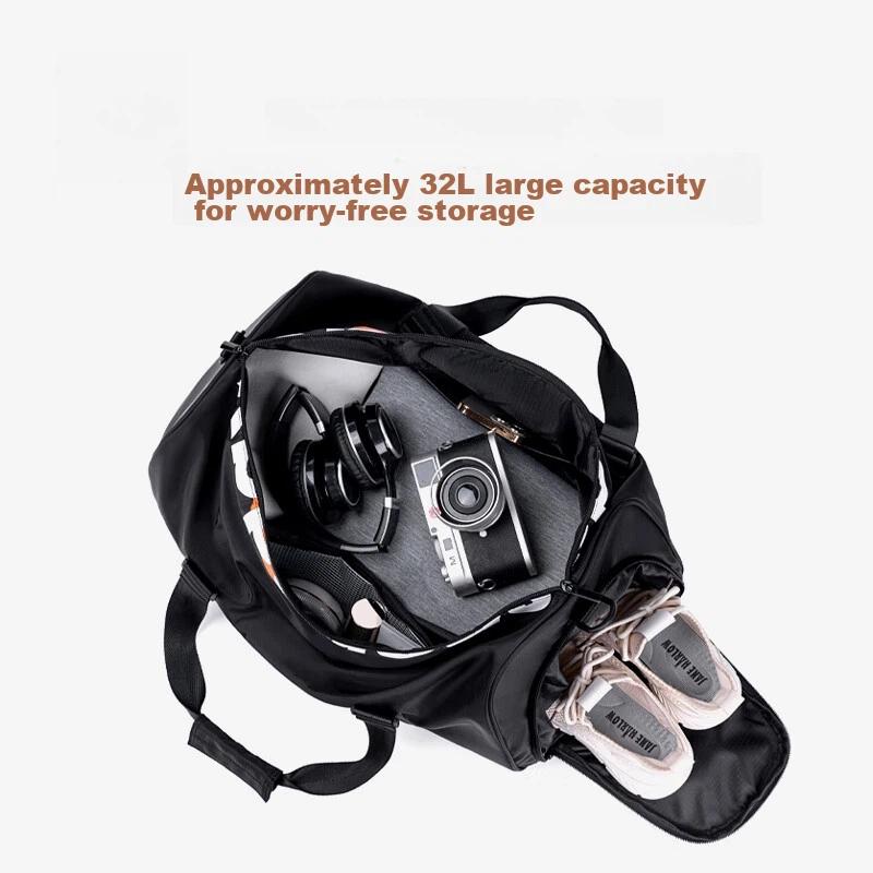 HLA Travel Bag, Fitness Bag, Water-Resistant Storage Bag, Sport Bag, Black