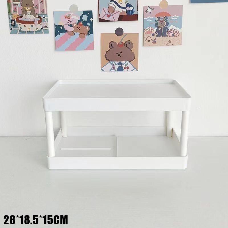 Foldable Multi-Layer Transparent PET Storage Rack For Office And Kitchen