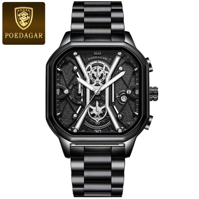 Top Brand New Multi-function Men's Watch Super Luminous Quartz Chronograph Hollow Watch